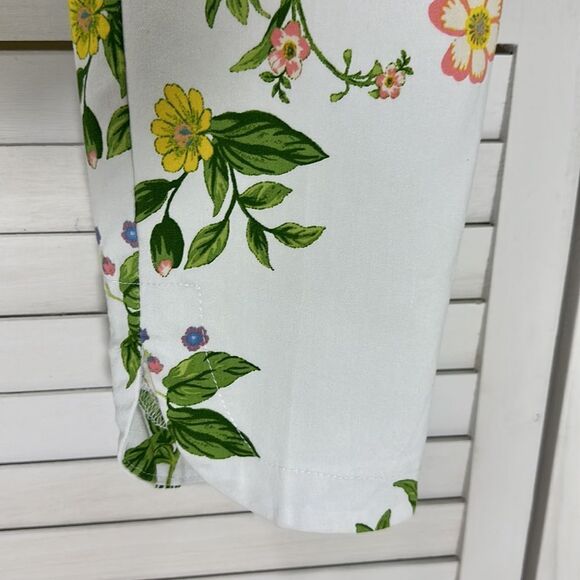 Zac & Rachel Pants Pull On 8P Floral Stretch Ankle - Picture 8 of 12